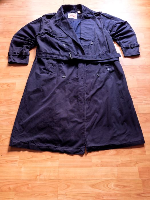 Levi's Slacker oversize trench coat double breasted with belt navy