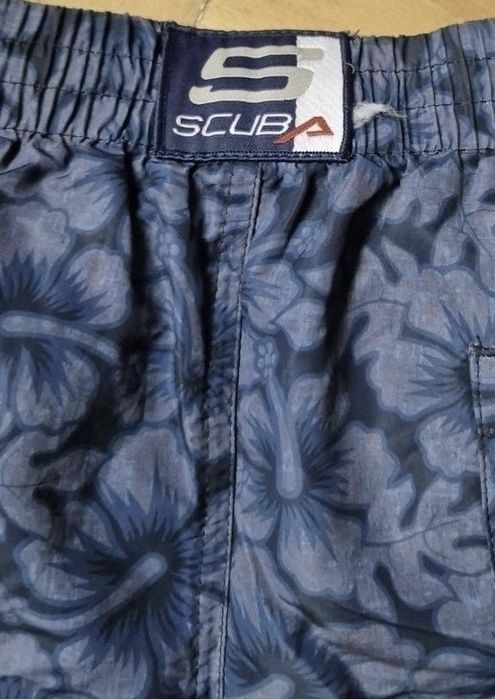 Șort de Baie / Înot, Bărbați Scuba - Imprimeu Floral Albastru - L