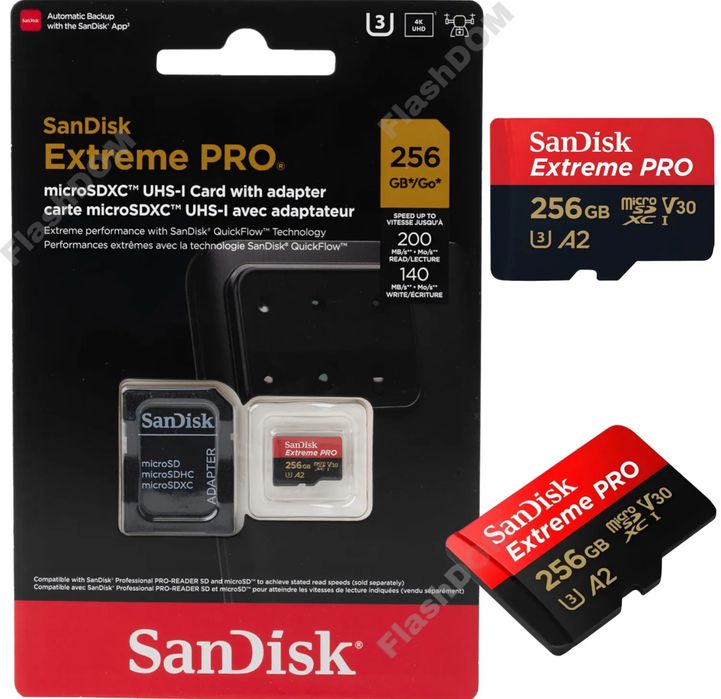 SanDisk Extreme PRO microSDXC 200/140 mb/ карта памяти / доставка 24/7