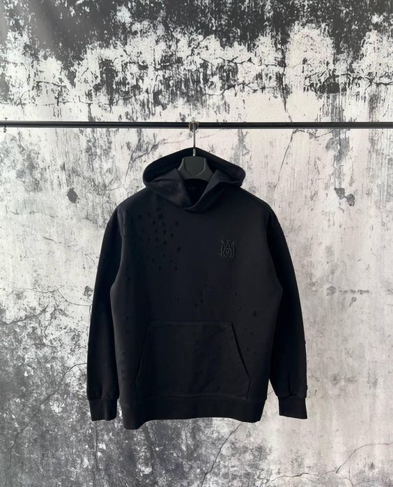 Hanorac amiri negru rupturi