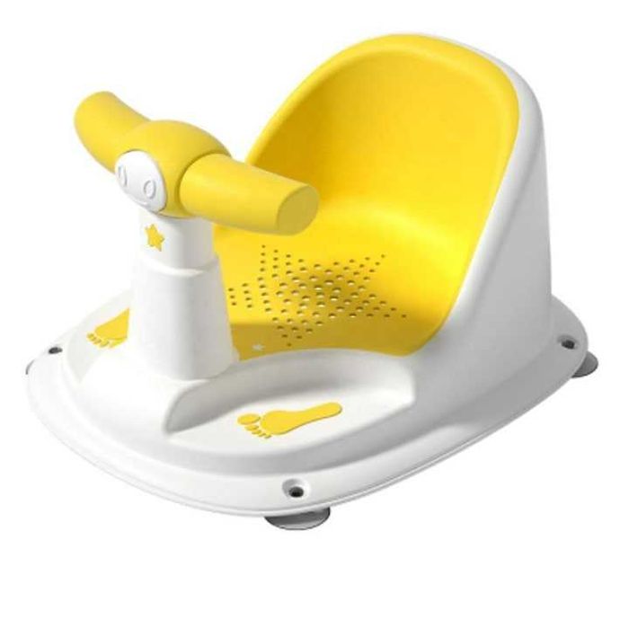 Scaun de baie pentru bebelusi,ventuze de fixare,spătar confortabil,nou