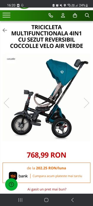 Tricicleta COCCOLLE Velo Air