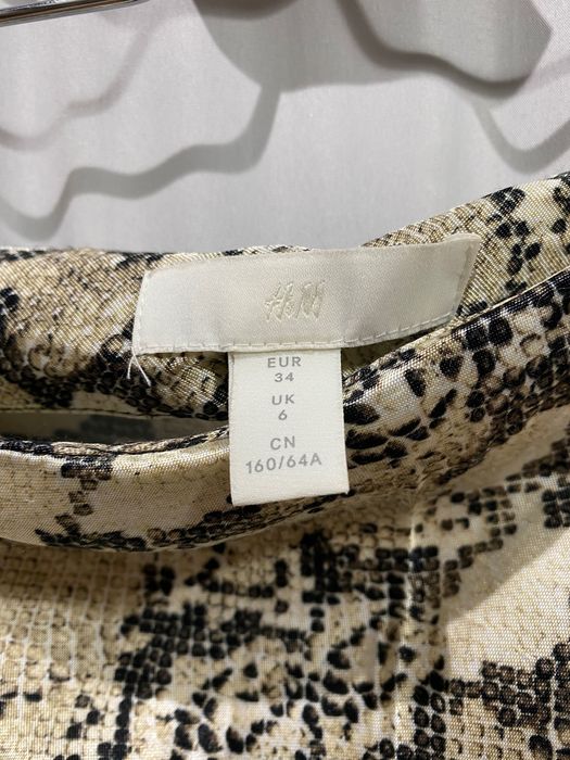 Миди пола от сатен H&M със змийски принт