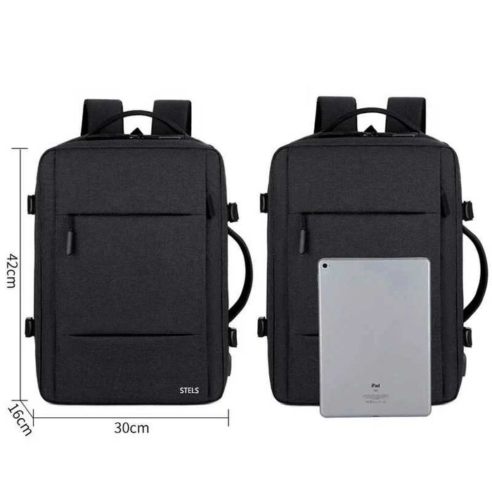 Раница за пътуване STELS TravelMate 200, 30x15x40см, Черен