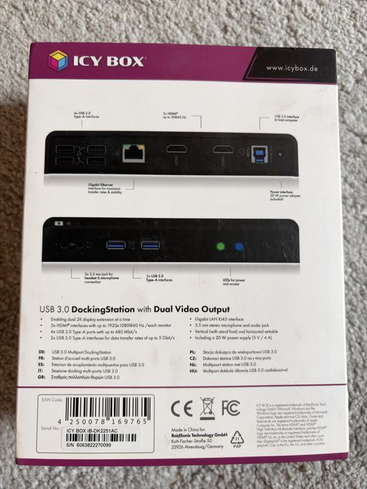 Statie de andocare Icy Box docking station