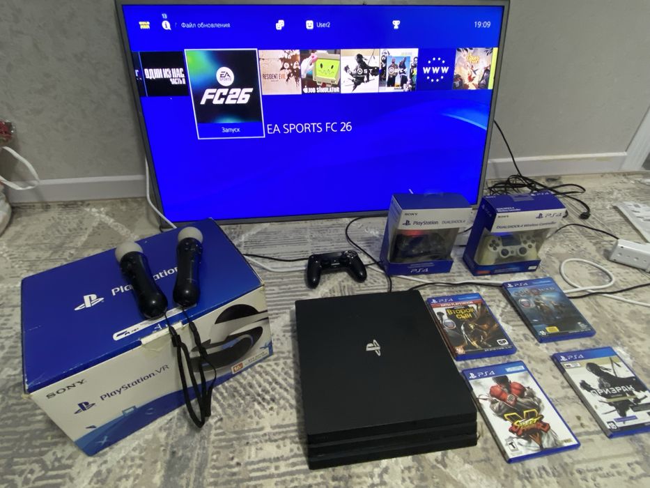 PlayStation 4 pro 1TB прошитый+ VR очки