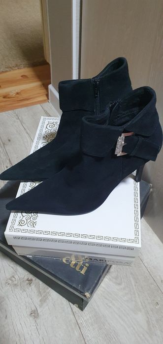 Ботильоны замша, чёрные