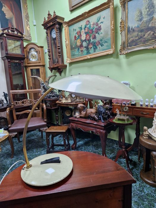 Рядка голяма антикварна руска съветска настолна лампа