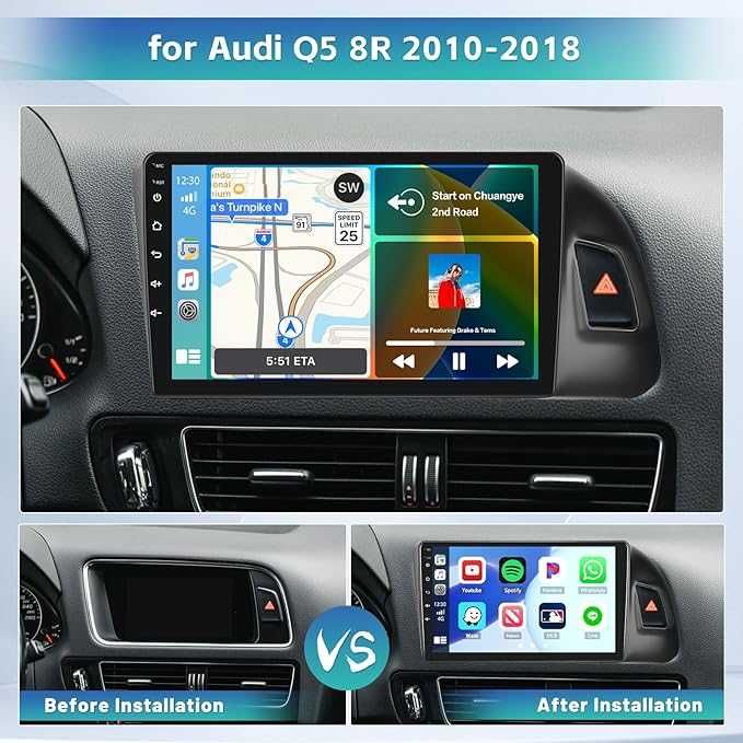 Navigatie auto  2+64G pentru Audi Q5 2010-2018