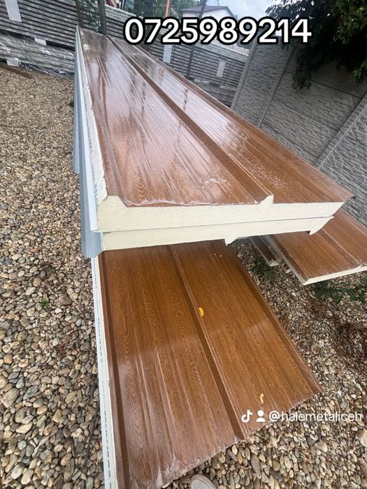 Panouri sandwich culoarea ralbamboo maro stejar