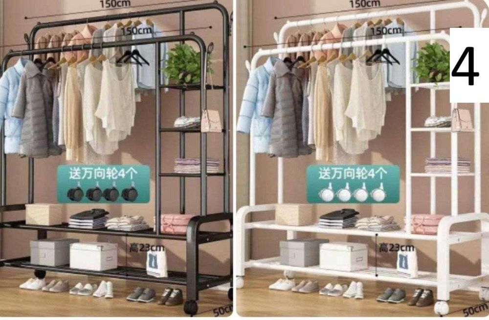 Металлическая вешалка Metall kiyim iladigan stend + poyabza