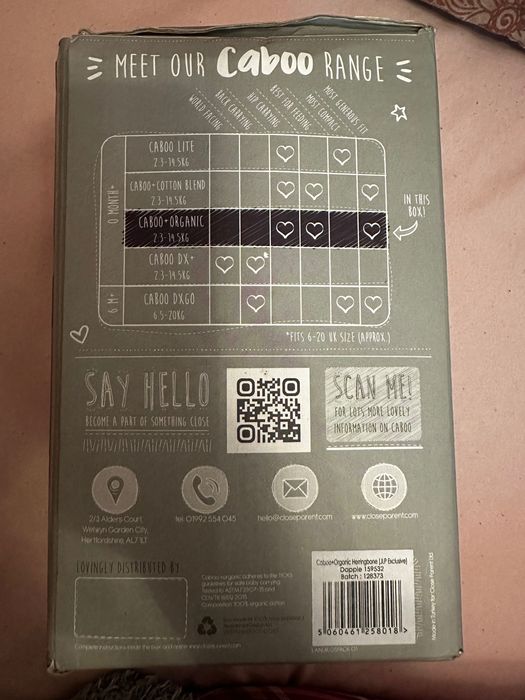 Слинг Caboo + organic striped