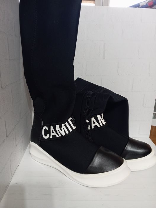 Сапожки стрейч на платформе