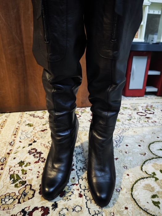 Сапоги кожаные б/у