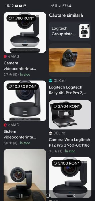 7 camere Logitech PTZ Pro 2 Full HD 1080p