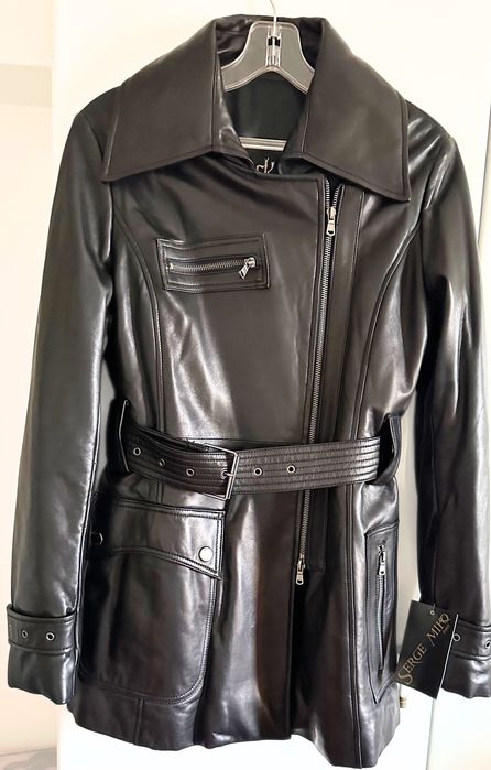 Haină piele naturală nouă cu etichetă măsura M