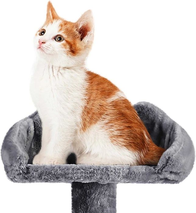 Ansamblu pisici XXL 194 cm stalpi sisal si casute |S 615086 Dark Gray