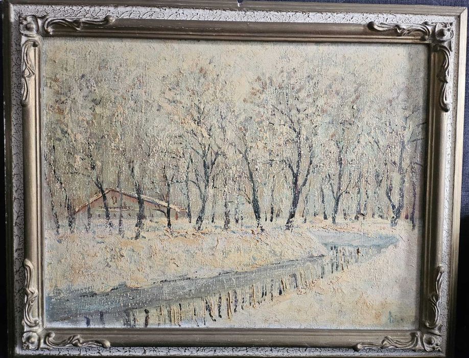 Tablou peisaj iarna Ion Tolas