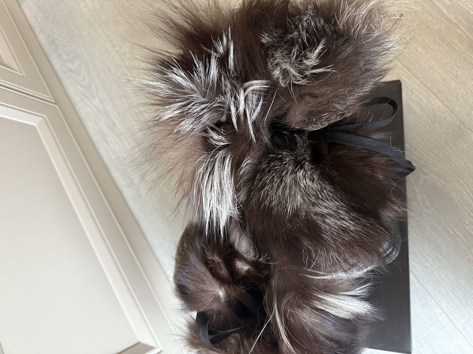 Боти от естествена кожа с естествен пух