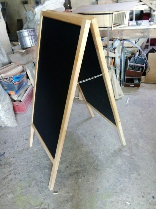 Черна дъска двустранна Ножица - голяма