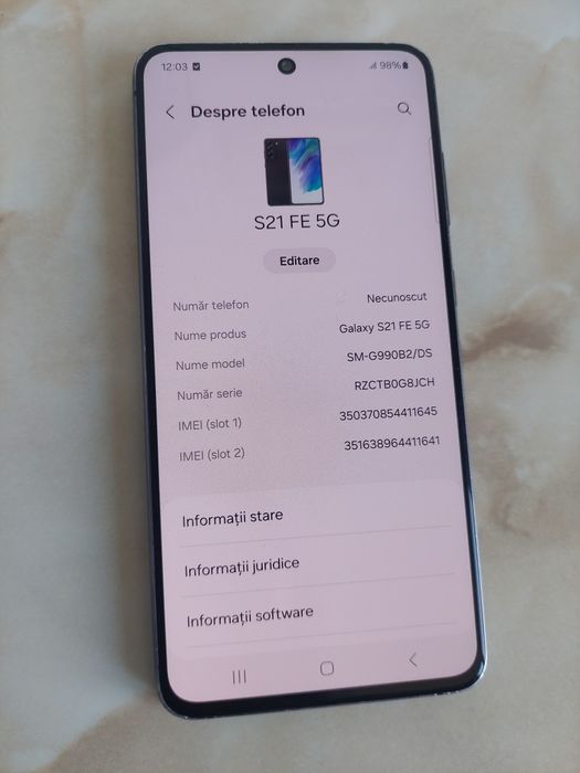 Vând Samsung Galaxy S21 FE 5G de 128Gb [fără probleme] //poze reale