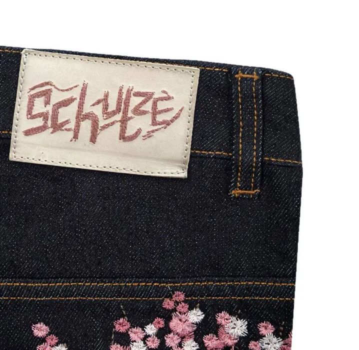 прямые Джинсы с вышивкой в виде цветов для женщин и мужчин