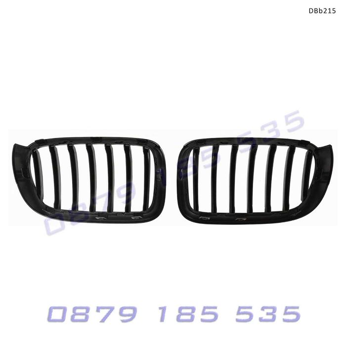 Единични бъбреци / предна тунинг решетка за BMW X3 F25 и X4 F26 2014-2016, черни – DBb215 предни решетки бмв х3 ф25 х4 ф25