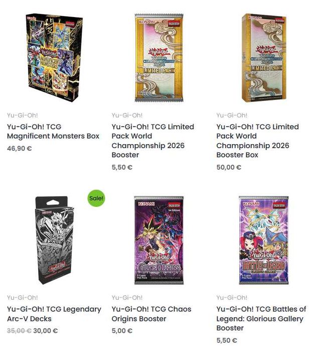 Yu-Gi-Oh! TCG оригинални продукти