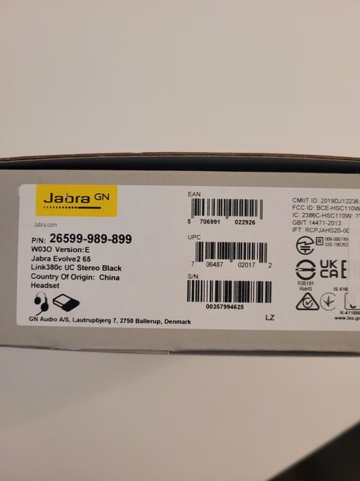 Casti Stereo Jabra Evolve 2 65, Stereo, Negru