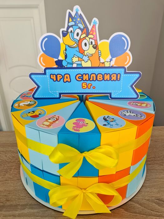 Картонена торта Super Mario, Hulk, Paw Patrol, Cars, Bluey, Ariel
