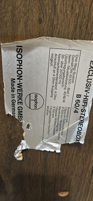 Boxe vechi Isophon 60/4