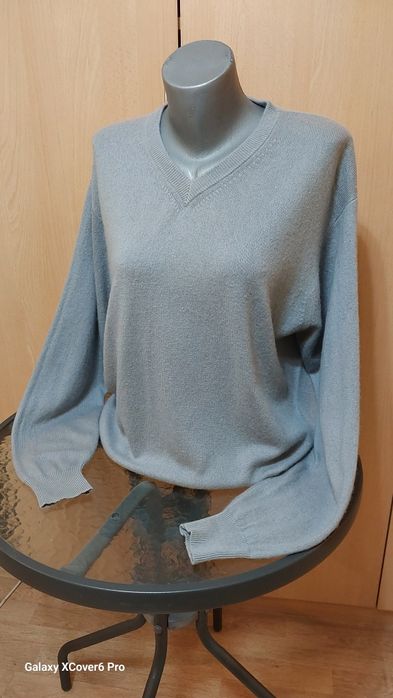 Мъжки пуловер 100% Pashmina." HANDMADE DRYCLEAN ONLY". Размер L