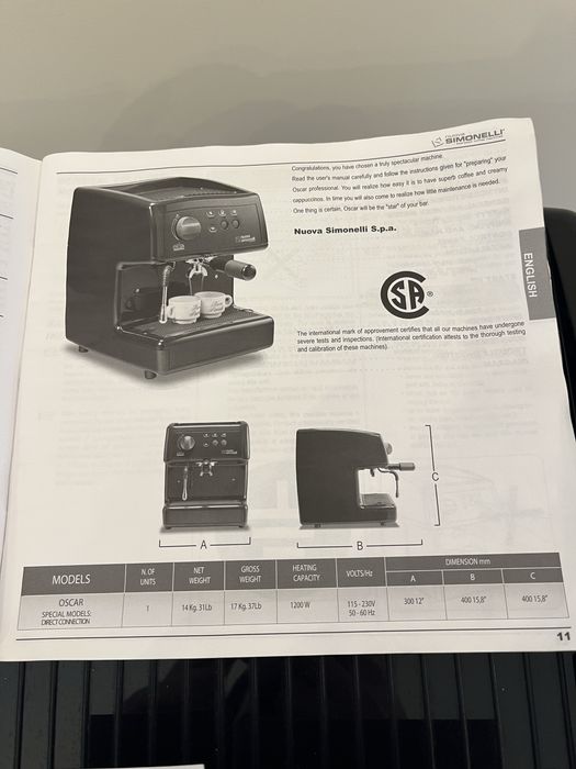 Nuova Simonelli Oscar 1