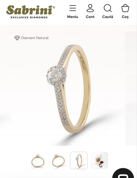 Inel Logodna Aur 18k Diamante BLANCO'S