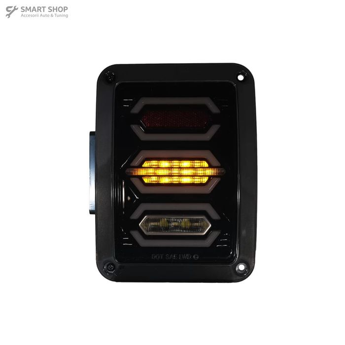 Stopuri Full LED compatibil cu JEEP Wrangler JK (2007-2017) Fumuriu