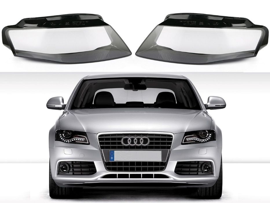 Комплект Стъкла за фарове на Audi A4 B8, A4 B9 Facelift / Ауди А4 Б8 гр ...