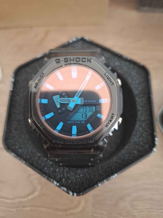 Casio G-Shock GA-2100 Custom Black Transparent & Gradient Glass