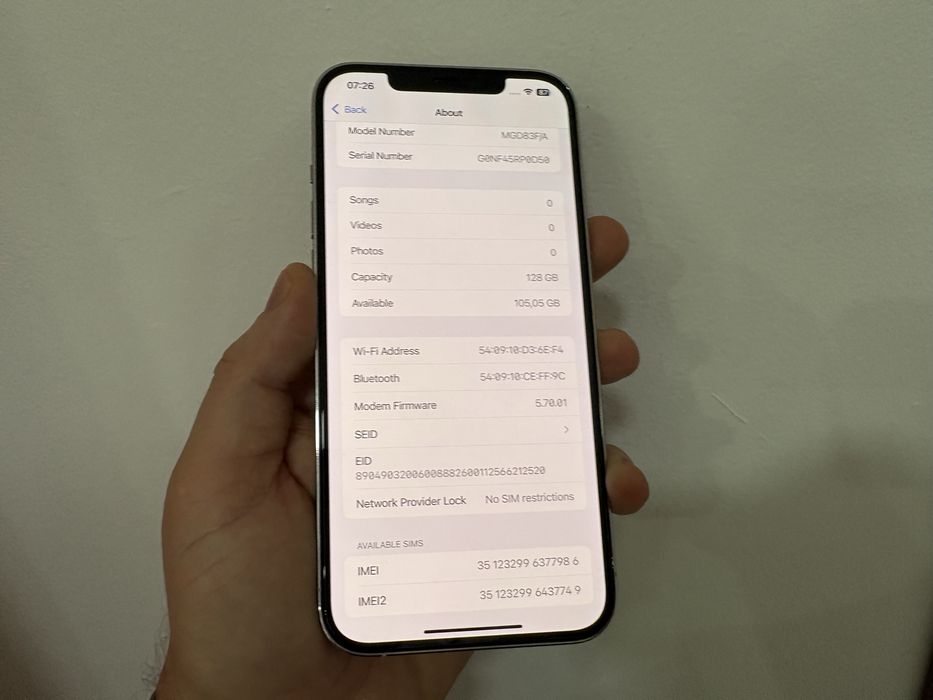 Iphone 12 Pro Max, 128 gb, Silver