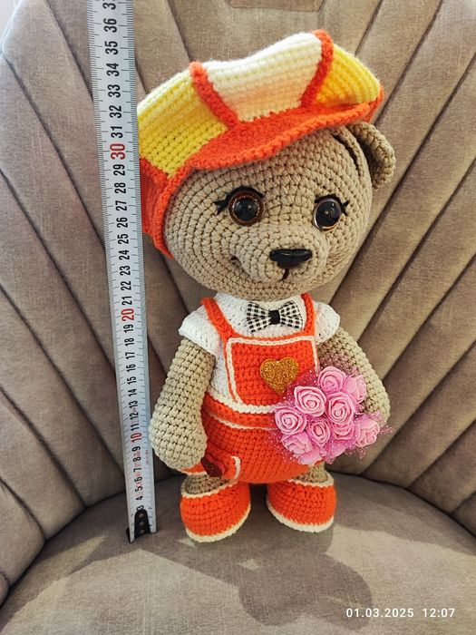 Плюшено плетено зайче