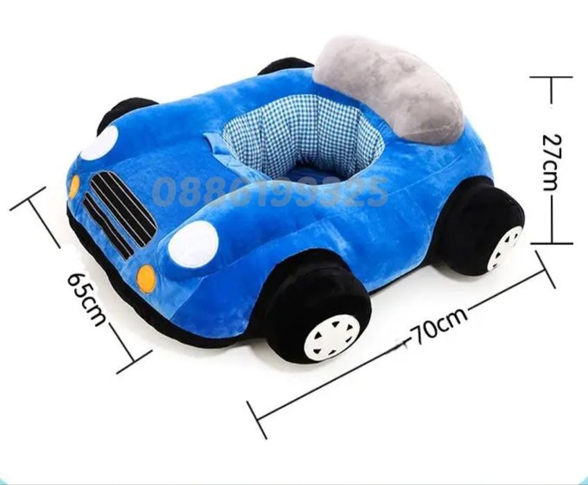 Плюшен фотьойл за деца Кола, Плюшено детско столче/ легло за животни