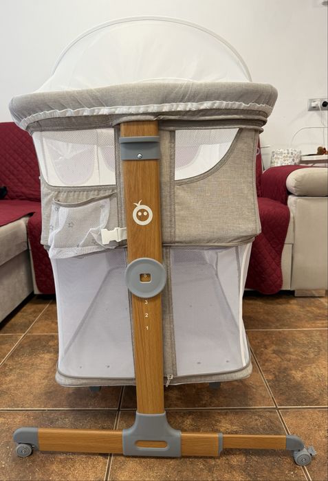 Co-sleeper MoMi, Smart Bed 4 in 1 - Beige in stare impecabila.
