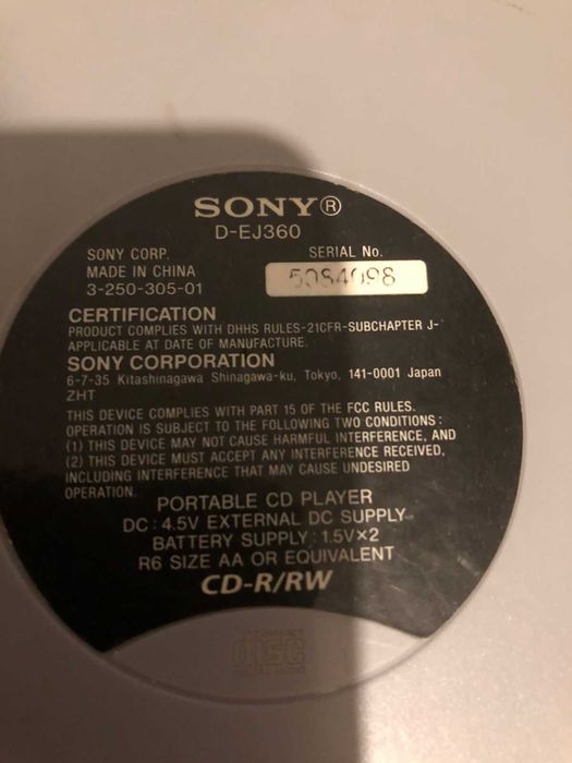 Sony CD Walkman D-EJ360