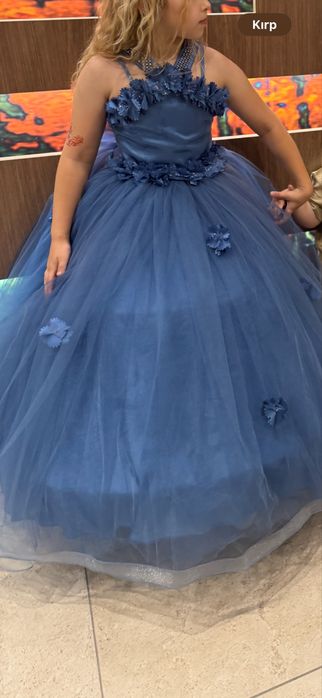 Рокля за момиче синя