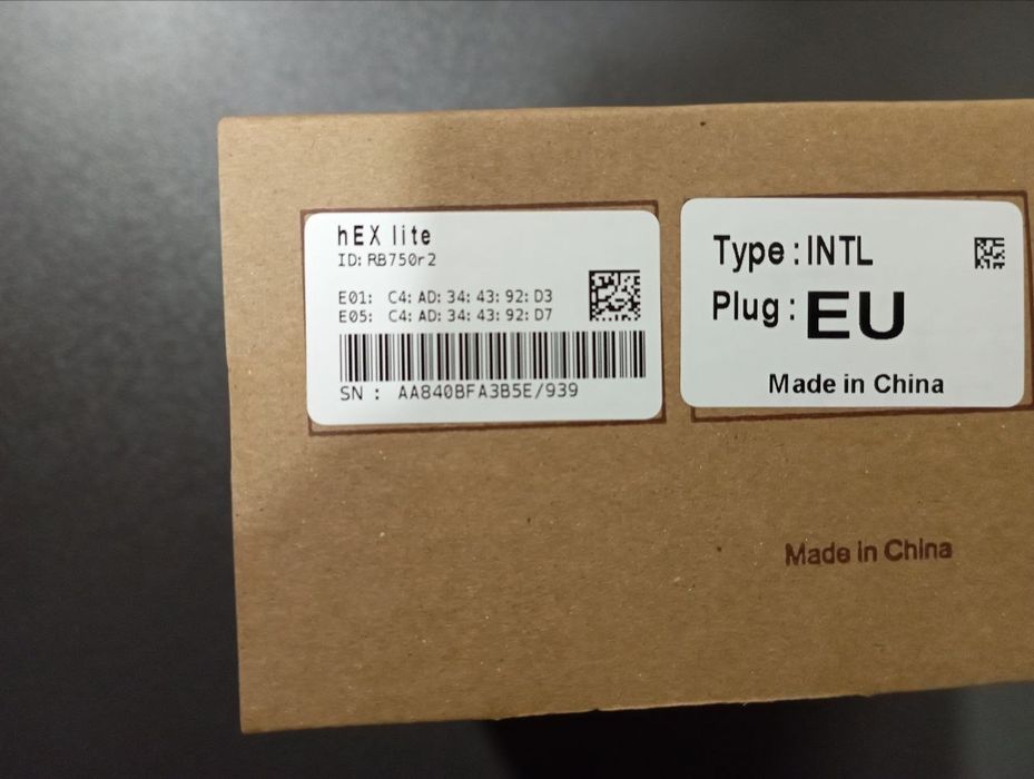 Маршрутизатор MikroTik hEX lite