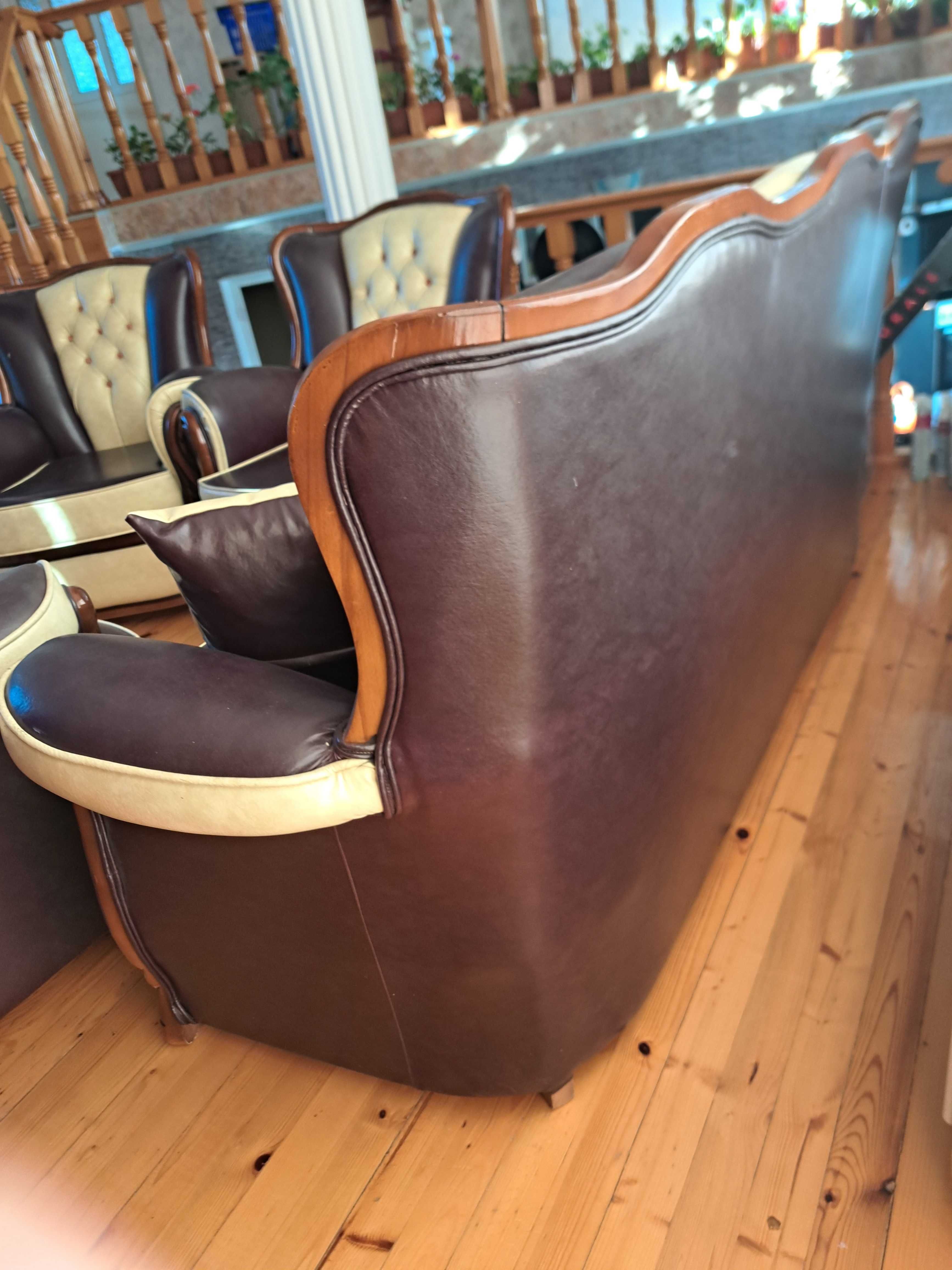 Комплект 2 дивана и 2 кресла - кожени гр. Пазарджик Запад • OLX.bg