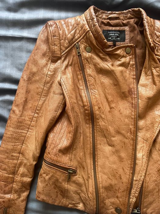 Geaca din piele naturala Zara