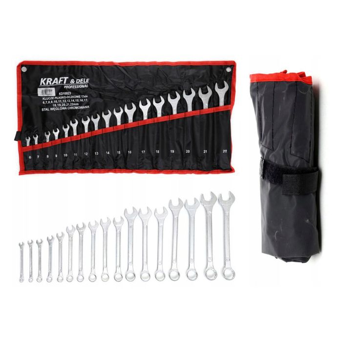 Set chei fixe combinate, 6-22 mm, 17 piese, Kraft