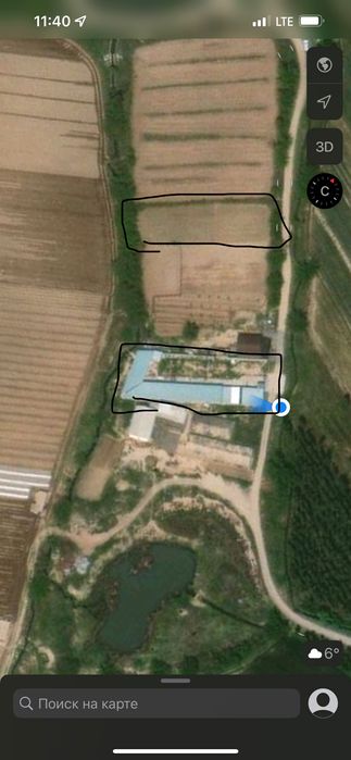 Участок с постройкой