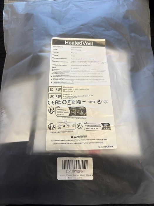 Дамска отопляема жилетка от полар, батерия 10000 mAh, 5 зони, М