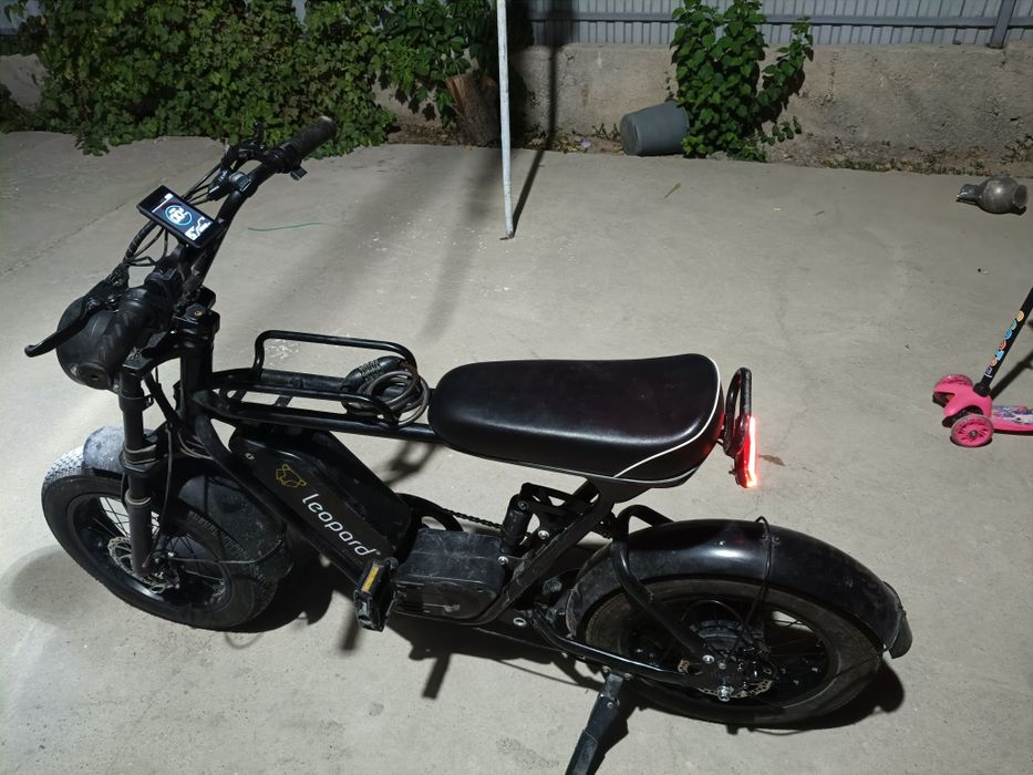 Электровелосипед Leopard Fatbike 1200w 18 дюйм 2025 чёрный